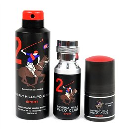 Set Beverly Hills Polo Club: 1982 - Sport 2, Eau De Toilette, For Men, 50 ml + 1982 - Sport 2, Anti-Perspirant, Deodorant Spray,