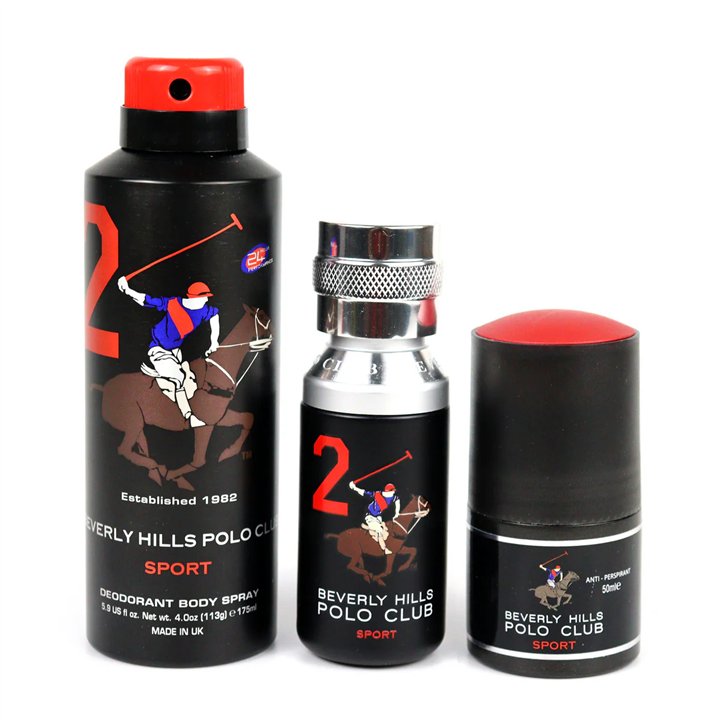 Set Beverly Hills Polo Club: 1982 - Sport 2, Eau De Toilette, For Men, 50 ml + 1982 - Sport 2, Anti-Perspirant, Deodorant Spray,