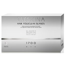 Labo Cosprophar Suisse, Crescina Follicular Islands 1700, For Growth Stimulation, Ampoules Treatment Serum, For Scalp, For Men, 