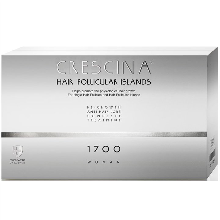 Labo Cosprophar Suisse, Crescina Follicular Islands 1700, For Growth Stimulation, Ampoules Treatment Serum, For Scalp, For Women