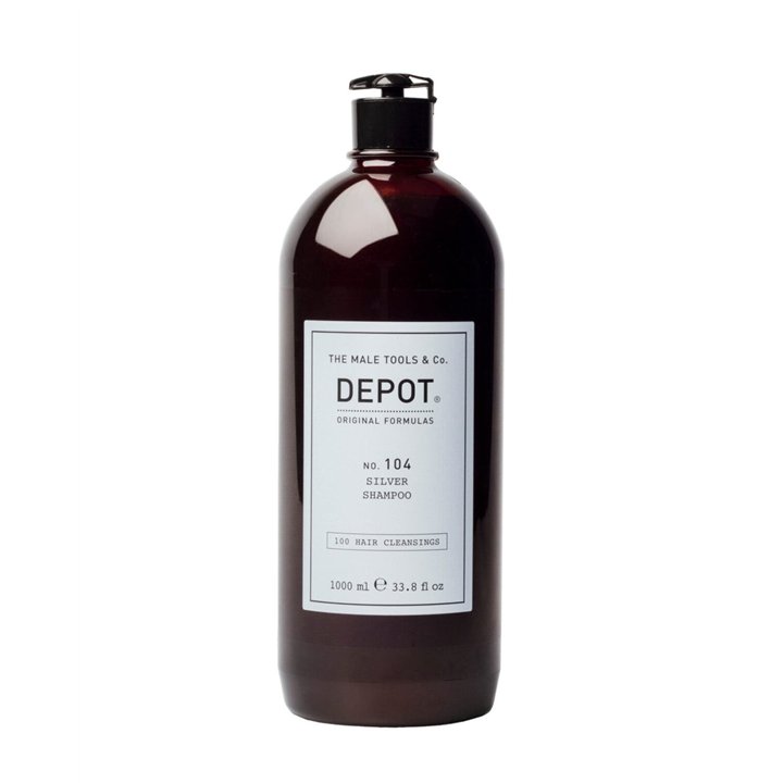 Depot, 100 Hair Cleansing No. 104, Botanical Complex, Hair Shampoo, For Neutralisation Of Yellow Tones, 1000 ml - Teknashop Ltd