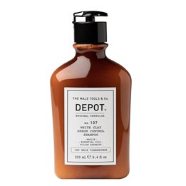 Depot, 100 Hair Cleansing No. 107, Kaolin, Hair Shampoo, For Regulation Of Excessive Sebum, 250 ml - Teknashop Ltd