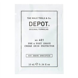 Depot, 400 Shave Specifics No. 401, Soothing, Pre & Post Shaving Cream, 10 ml - Teknashop Ltd