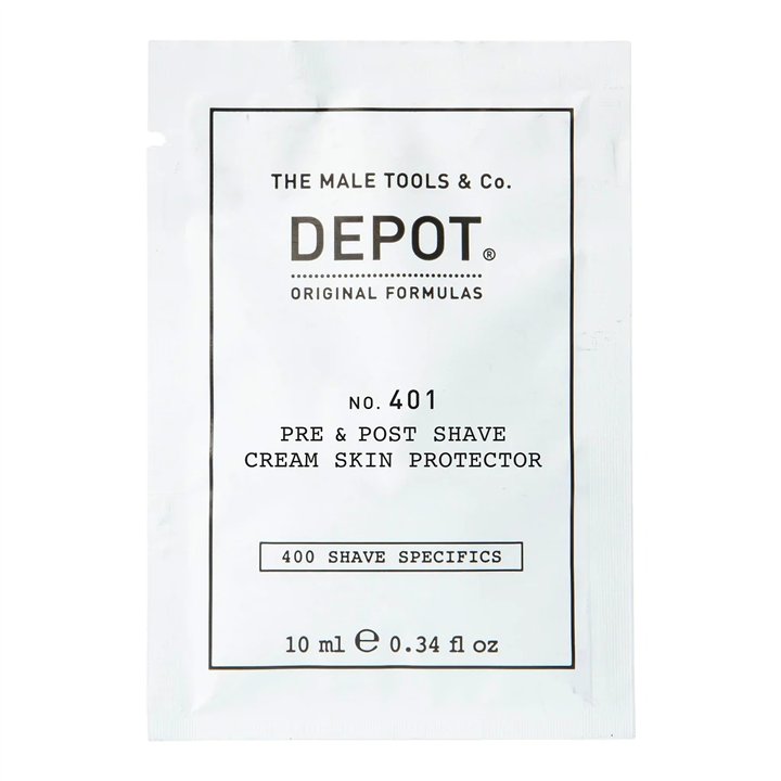 Depot, 400 Shave Specifics No. 401, Soothing, Pre & Post Shaving Cream, 10 ml - Teknashop Ltd