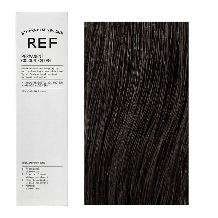 Ref Stockholm, Permanent Colour, Vegan, Permanent Hair Dye, 3.0 Dark Brown, 100 ml - Teknashop Ltd