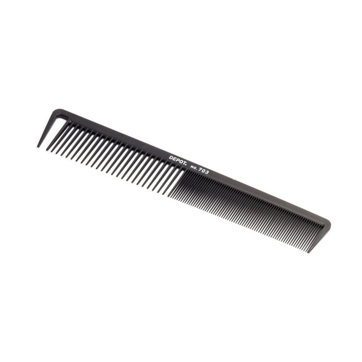 Depot, Accessories No. 703 Carbon, Hair Plastic Comb, Black - Teknashop Ltd