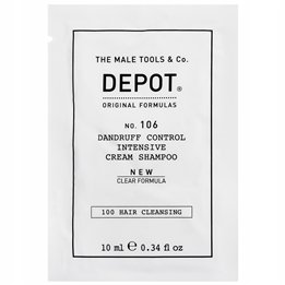 Depot, 100 Hair Cleansing No. 106 Clear Formula, Pro-Vitamin B5, Hair Shampoo, Anti-Dandruff, 10 ml - Teknashop Ltd