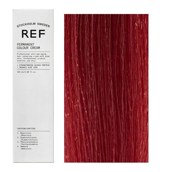 Ref Stockholm, Permanent Colour, Vegan, Permanent Hair Dye, 8.66 Intense Red Light Blonde, 100 ml - Teknashop Ltd