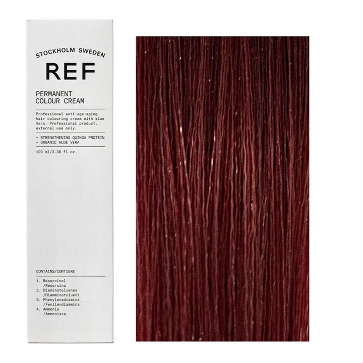 Ref Stockholm, Permanent Colour, Vegan, Permanent Hair Dye, 6.66 Intense Red Dark Blonde, 100 ml - Teknashop Ltd