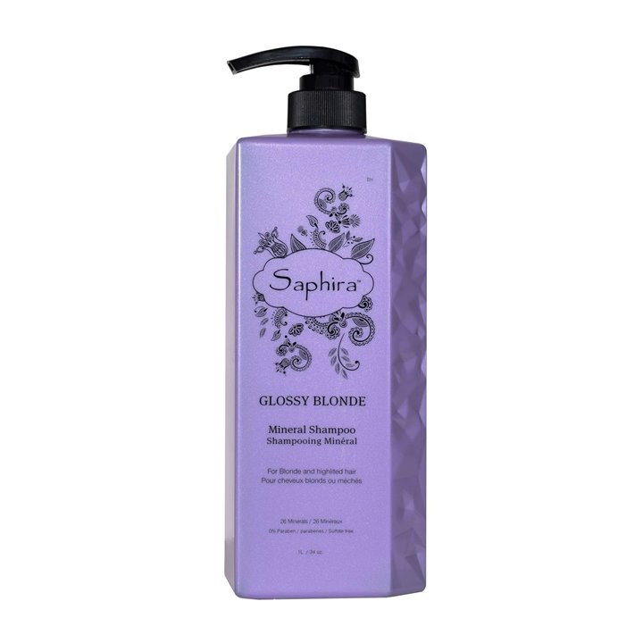 Saphira, Glossy Blonde, Rich In Minerals, Hair Colour Shampoo, For Blonde Hair,  Blonde, 1000 ml - Teknashop Ltd
