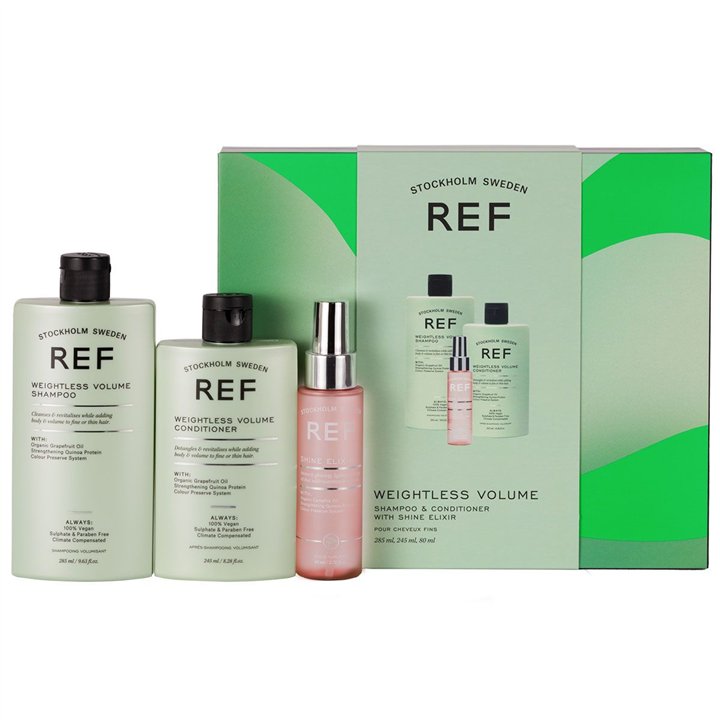 Gift Box Set Ref Stockholm: Weightless Volume, Sulfates-Free, Hair Shampoo, Texturizing & Volumizing, 285 ml + Weightless Volume