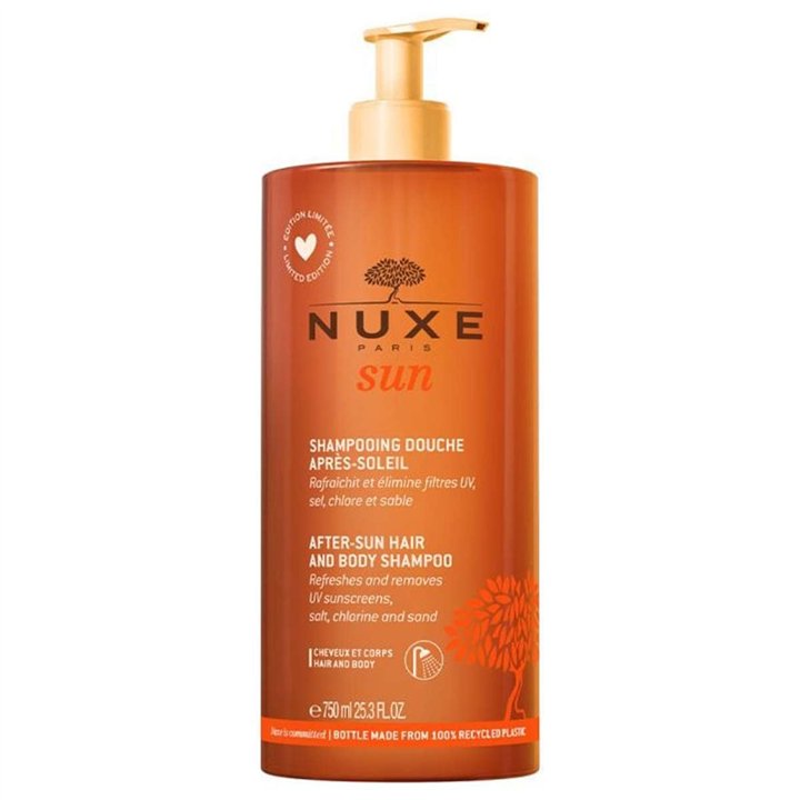 Nuxe, Sun, Hair Shampoo, After Sun - Cleansing, 750 ml - Teknashop Ltd