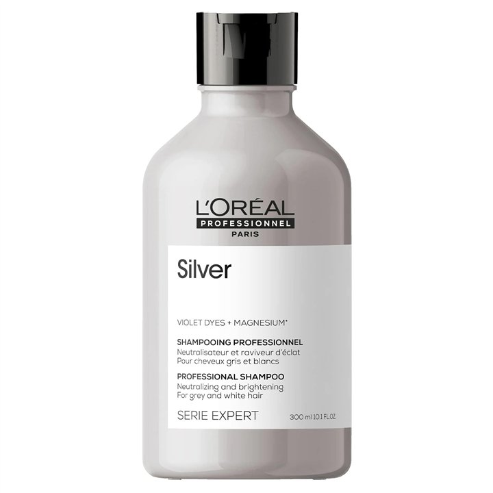 L'Oreal Professionnel, Serie Expert Silver, Hair Shampoo, Neutralizing & Brightening, 300 ml - Teknashop Ltd