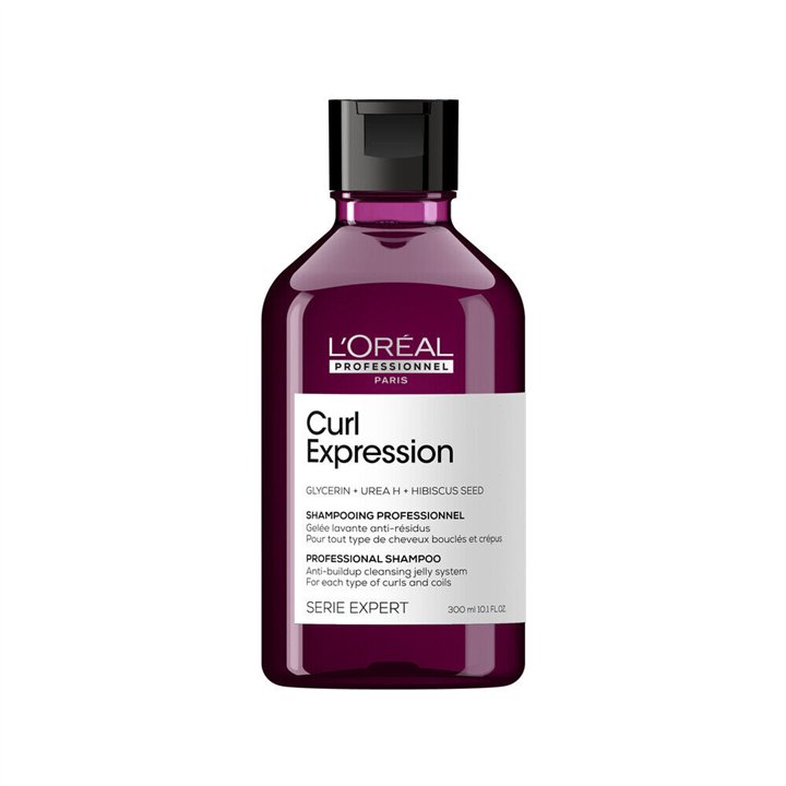 L'Oreal Professionnel, Serie Expert Curl Expression, Glycerin + Urea H + Hibiscus Seed, Hair Shampoo, Anti-Buildup, 300 ml - Tek