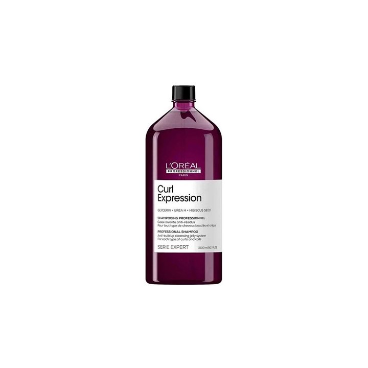 L'Oreal Professionnel, Serie Expert Curl Expression, Glycerin + Urea H + Hibiscus Seed, Hair Shampoo, Clarifying, 1500 ml - Tekn