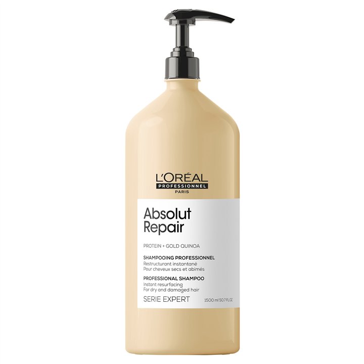 L'Oreal Professionnel, Serie Expert Absolut Repair, Protein + Gold Quinoa, Hair Shampoo, Instant Resurfacing, 1500 ml - Teknasho