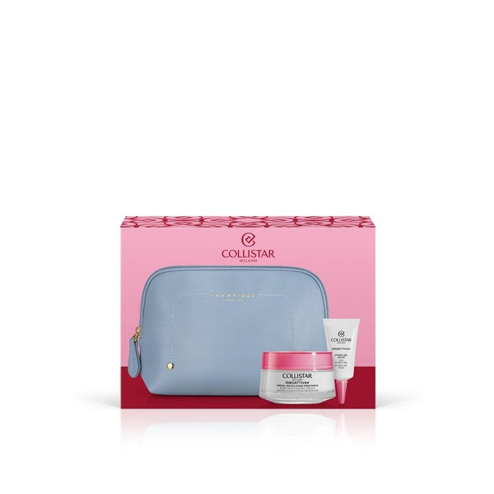 Set Collistar: Idro-Attiva+, Deep Moisturizing, Gel Cream, Face, 50 ml + Idro-Attiva+, Hydrating, Day, Eye Gel, 15 ml + The Brid