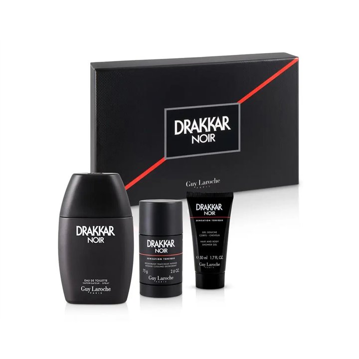 Set Guy Laroche: Drakkar Noir, Eau De Toilette, For Men, 100 ml + Drakkar Noir, Cleansing, Shower Gel, For All Skin Types, 50 ml