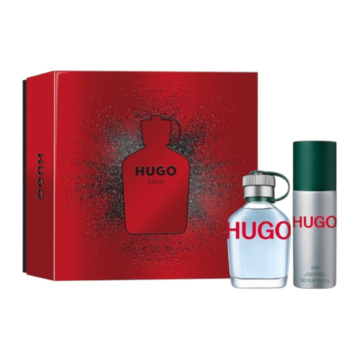 Hugo Man Set Hugo Boss: Hugo Green, Eau De Toilette, For Men, 75 ml + Hugo Man, Deodorant Spray, For Men, 150 ml - Teknashop Ltd