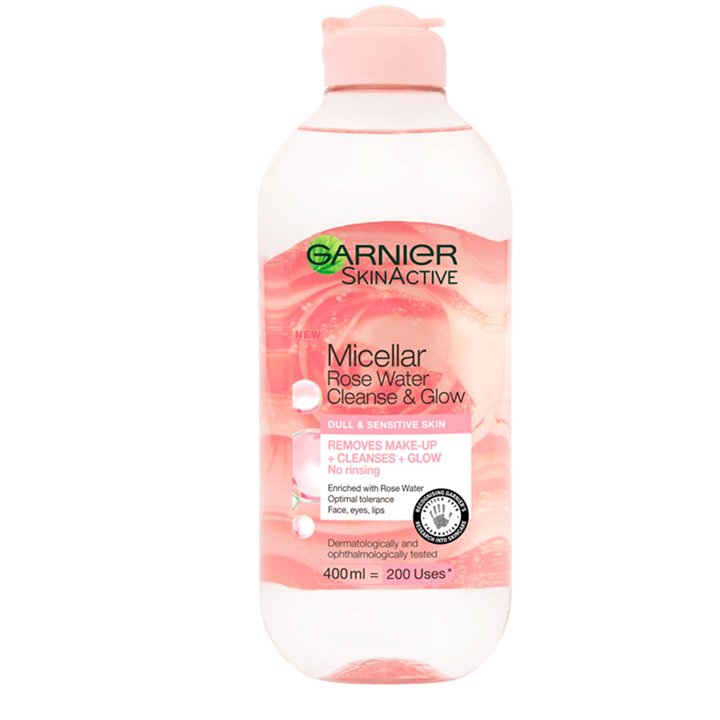 Garnier, Rose Glow, Eliminates Impurities, Micellar Water, For All Skin Types, 400 ml - Teknashop Ltd