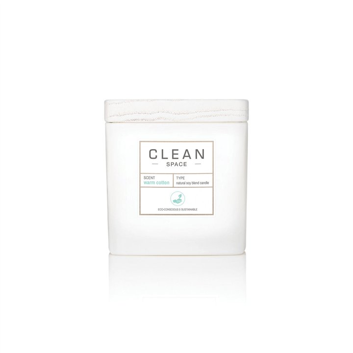 Clean, Space Warm Cotton, Scented Candle, 227 g - Teknashop Ltd