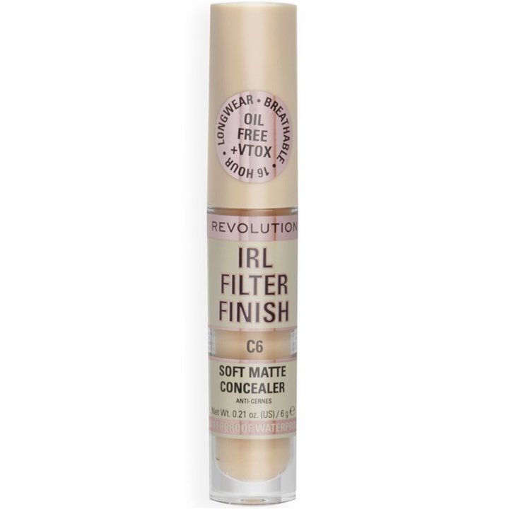 Makeup Revolution, IRL Filter Finish, Cover Dark Spots, Cream Concealer, C6, 6 g - Teknashop Ltd