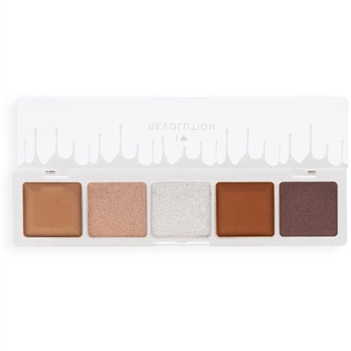 I Heart Revolution, Mini Chocolate, Eyeshadow Palette, White Vanilla Cream, 5 Shades, 5.5 g - Teknashop Ltd