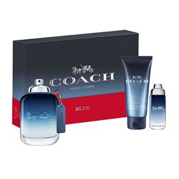 Set Coach: Blue, Eau De Toilette, For Men, 100 ml + Blue, Eau De Toilette, For Men, 15 ml + Blue, Shower Gel, Beard & Hair, 100 