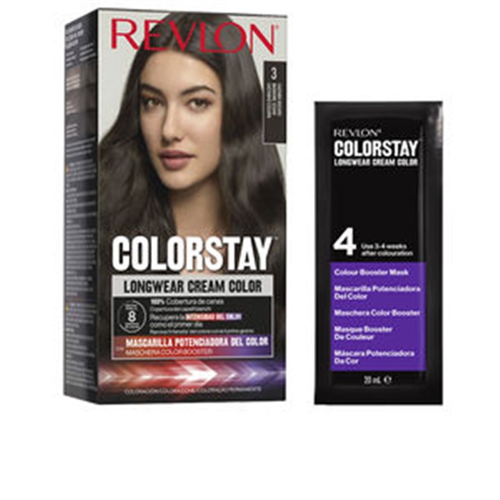 Revlon, Color Stay , Permanent Hair Dye, 03 Darkest Brown, 165 ml - Teknashop Ltd