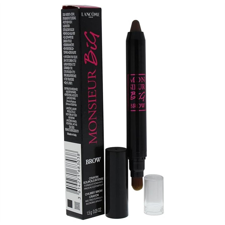 Lancome, Monsieur Big Brow, Blending, Eyebrow Cream Pencil & Brush 2-In-1, 03, Brown, 1.5 g - Teknashop Ltd