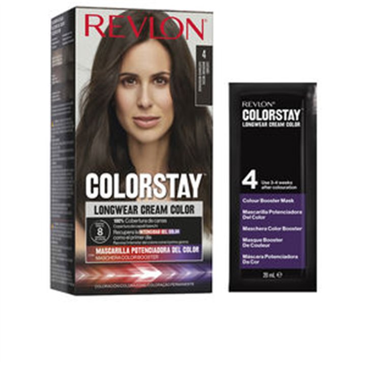 Revlon, Colorstay, Permanent Hair Dye, 4 Dark Brown, 165 ml - Teknashop Ltd