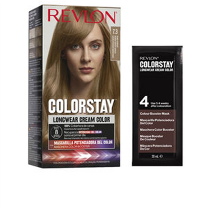 Revlon, Colorstay, Permanent Hair Dye, 7.3 Dark Golden Blonde, 165 ml - Teknashop Ltd