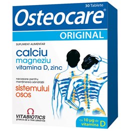 Vitabiotics, Osteocare Original, Vitamin D, Magneziu, Zinc & Calciu, Maintaining A Healthy Skeletal System, Vitamins, 30 capsule