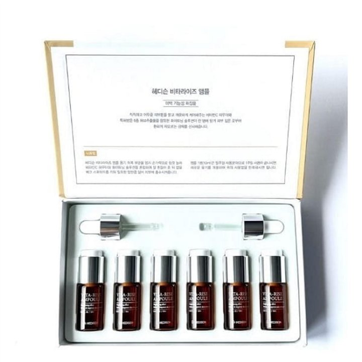 Set, Dr. Hedison, Vita Bright, Brightening, Ampoules Treatment Serum, Hyperpigmentation, For Face, Unisex, 6 pcs, 60 ml - Teknas
