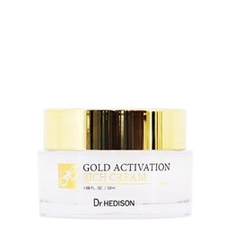 Dr. Hedison, Gold Activation, 24K gold, Anti-Aging, Rich Cream, For Face, 50 ml - Teknashop Ltd