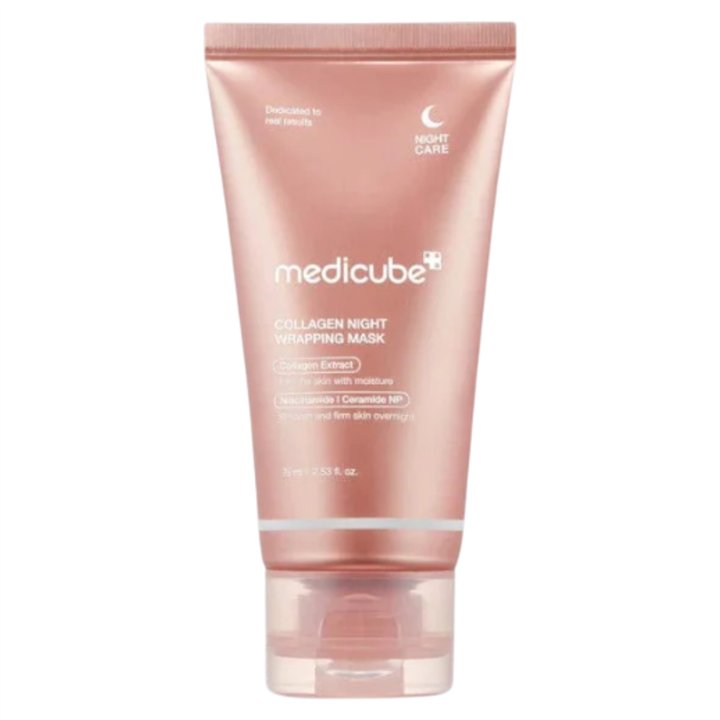 Medicube, Wrapping Mask, Collagen, Improves Elasticity & Firmness, Night Sleeping Mask, 75 ml - Teknashop Ltd