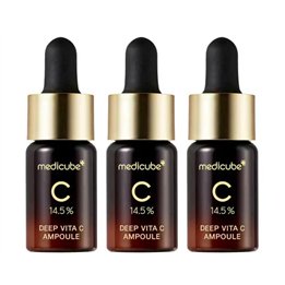 Set, Medicube, Deep Vita C, Brightening, Tonic Lotion, For Face & Neck, 3 pcs, 30 g - Teknashop Ltd