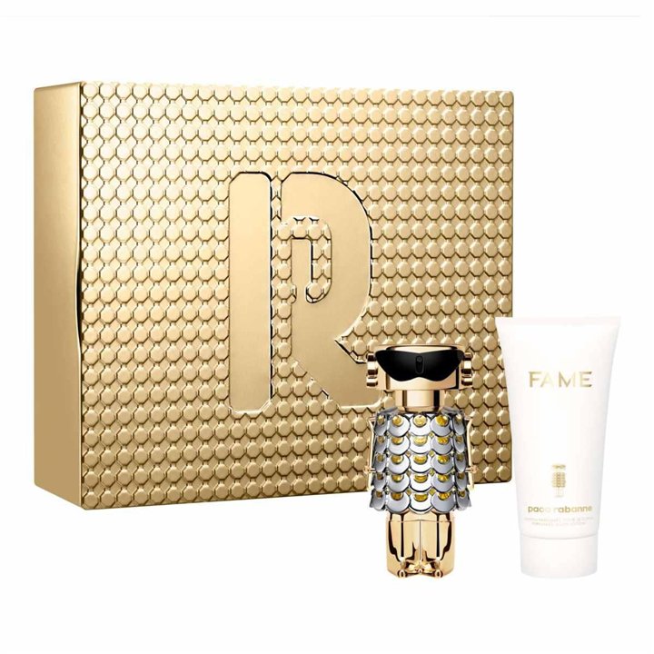 Set Paco Rabanne: Fame, Eau De Parfum, For Women, 50 ml + Fame, Hydrating, Body Lotion, 75 ml - Teknashop Ltd