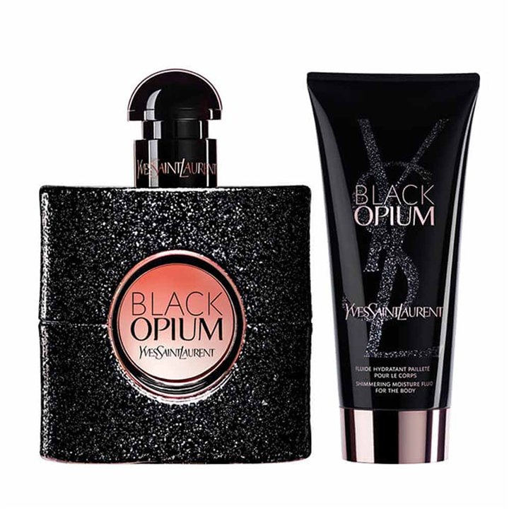 Set Yves Saint Laurent: Black Opium, Hydrating, Body Lotion, 50 ml + Black Opium, Eau De Parfum, For Women, 50 ml - Teknashop Lt