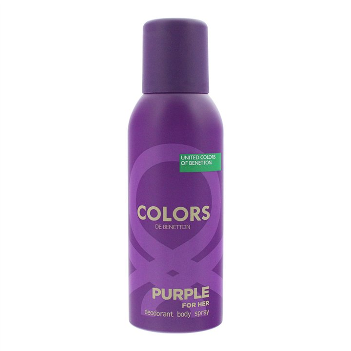 Benetton, Colors Purple, Long-Lasting, Floral, Deodorant Spray, For Women, 150 ml - Teknashop Ltd