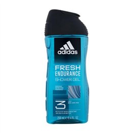 Adidas, Fresh Endurance, Cleanses, Shower Gel, For Body, Face & Hair, All Skin Types, 250 ml - Teknashop Ltd