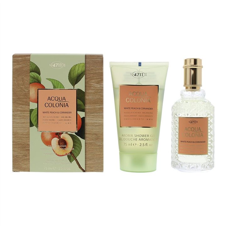Set 4711: Acqua Colonia White Peach & Coriander, Eau De Cologne, Unisex, 50 ml + Acqua Colonia, White Peach & Coriander, Moistur