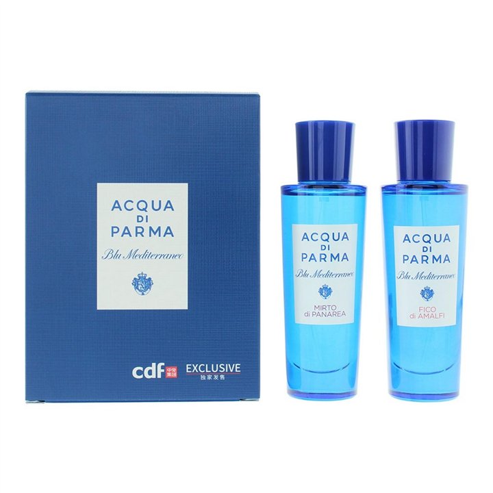 Set Acqua di Parma: Blu Mediterraneo - Fico di Amalfi, Eau De Toilette, Unisex, 30 ml + Blue Mediterraneo - Mirto di Panarea, Ea