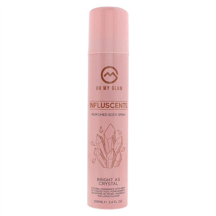 Oh My Glam, Influscents Bright As Crystal, Body Spray, Lotus Flower, 100 ml - Teknashop Ltd