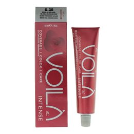 Intercosmo, Voila 3C Intense, Permanent Hair Dye, 6.35 Dark Blonde Intense Mahogany, 60 ml - Teknashop Ltd