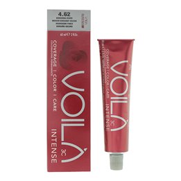 Intercosmo, Voila 3C Intense, Permanent Hair Dye, 4.62 Medium Burgundy Brown, 60 ml - Teknashop Ltd