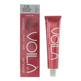 Intercosmo, Voila 3C Intense, Permanent Hair Dye, 7.32 Medium Beige Blonde, 60 ml - Teknashop Ltd
