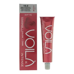 Intercosmo, Voila 3C Intense, Permanent Hair Dye, 10.0 Natural Platinum Blonde, 60 ml - Teknashop Ltd