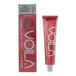 Intercosmo, Voila 3C Intense, Permanent Hair Dye, 7.21 Medium Blonde Iridescent Pearl, 60 ml - Teknashop Ltd