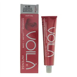 Intercosmo, Voila 3C Intense, Permanent Hair Dye, 4.55 Medium Brown Intense Mahogany, 60 ml - Teknashop Ltd